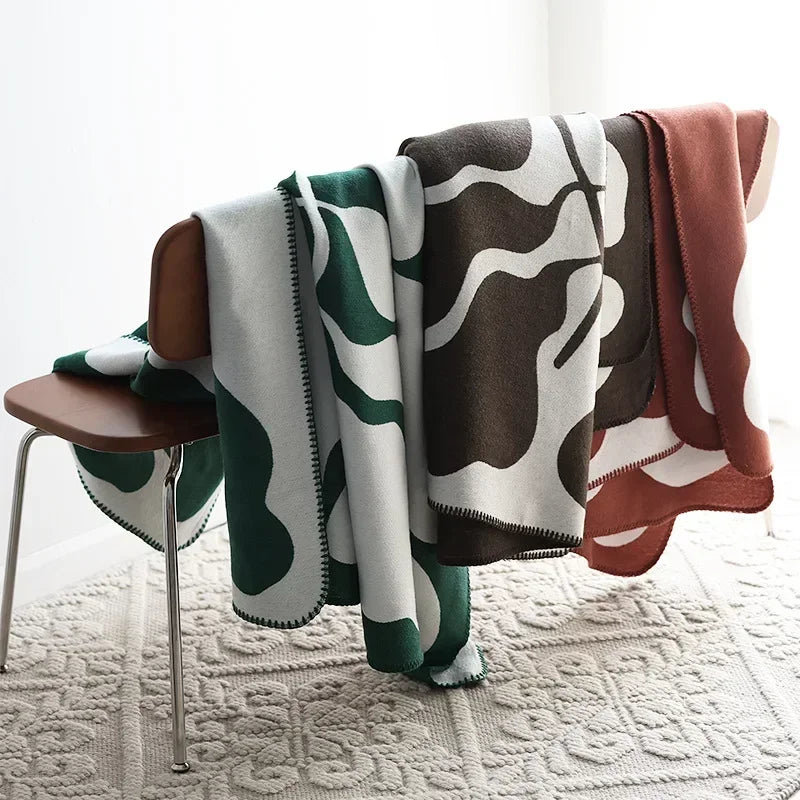 Kalsten | NordLuxe | Jacquard Throw Blanket | Imitation Cashmere | Soft & Warm | Sofa Throw & Bedspread in Nordic Style