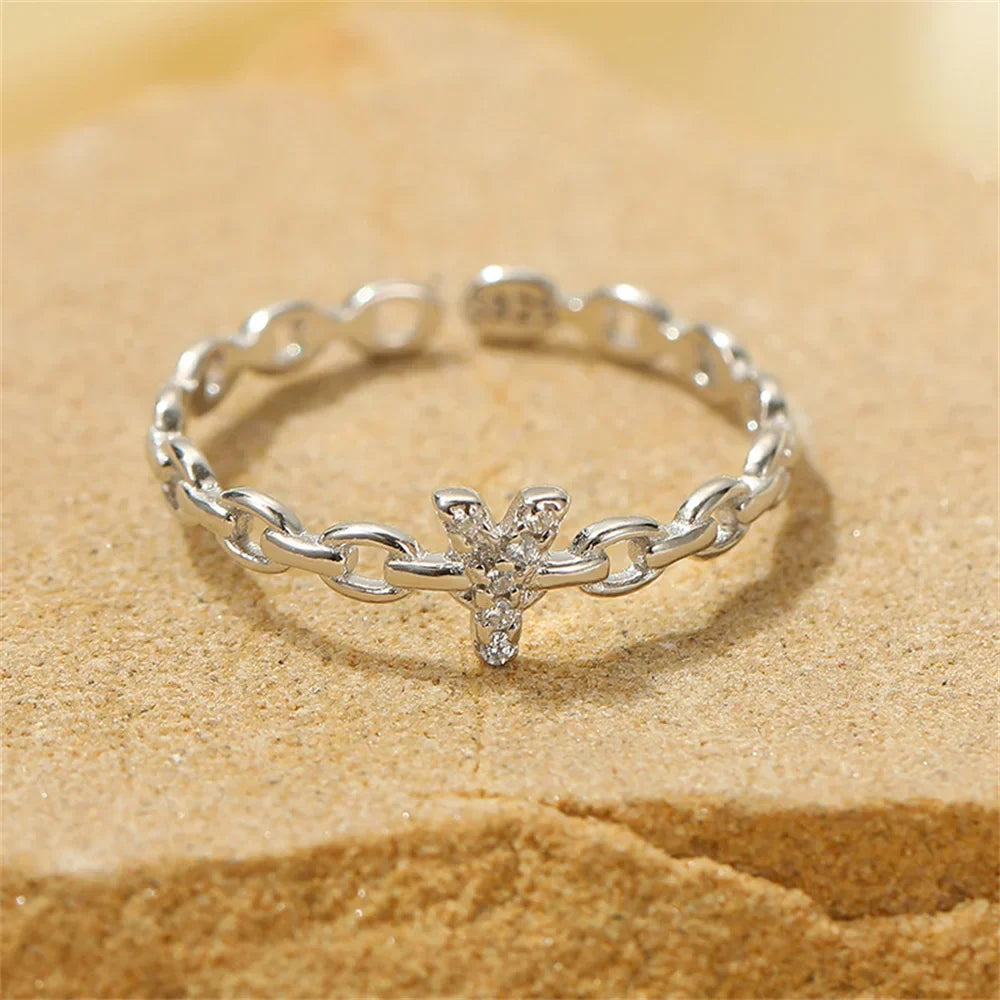 Kalsten | Dainty Diamond Letter Initial Ring