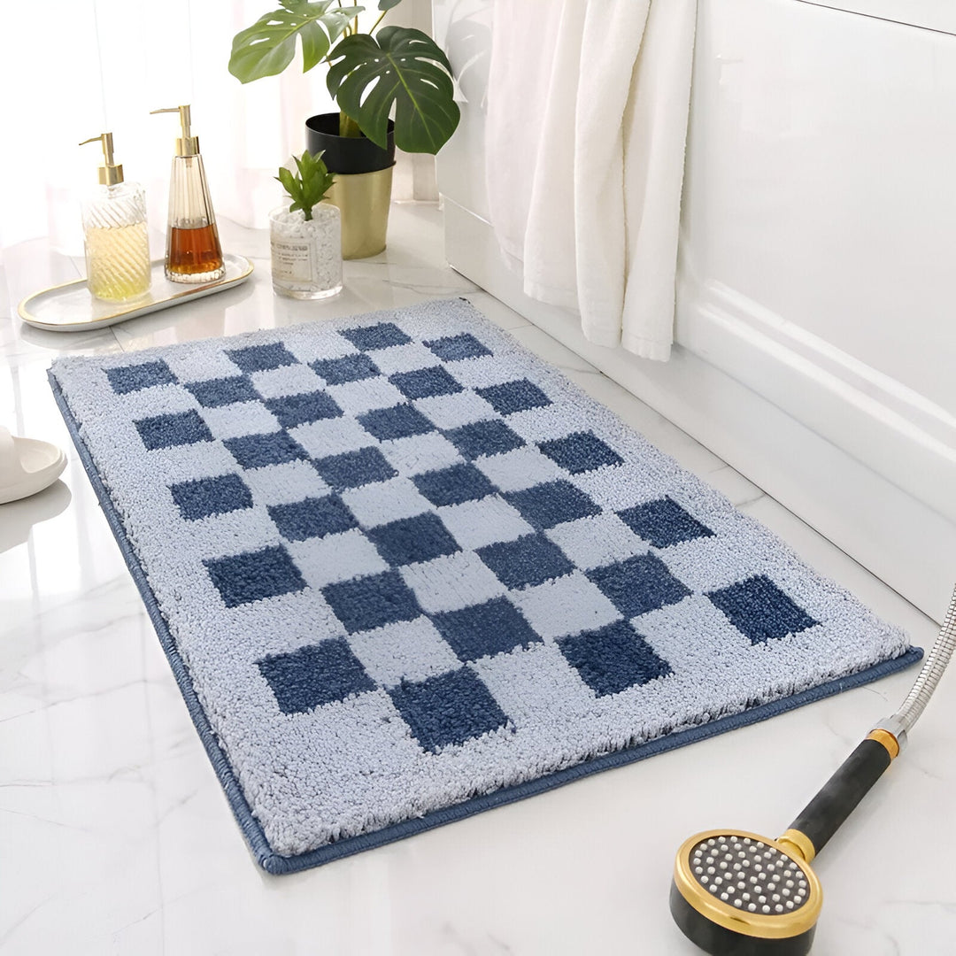 Kalsten | Plush Checkered Bath Mat