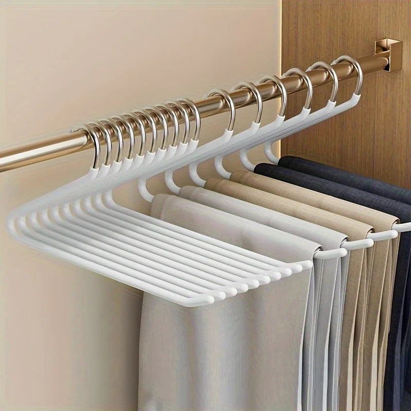 Kalsten | Clothoria | Open Pants Hangers | Space-Saving & Stable | Metal with Anti-Rust Coating