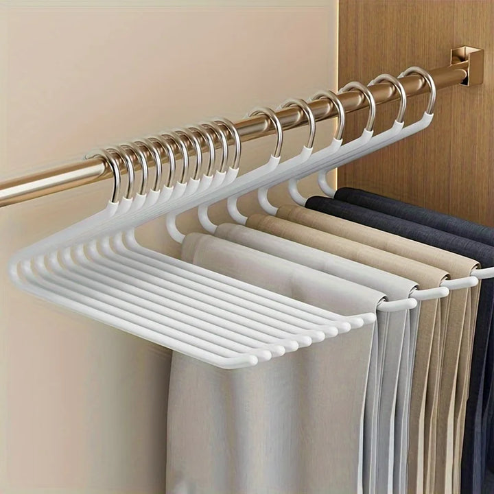 Kalsten | Clothoria | Open Pants Hangers | Space-Saving & Stable | Metal with Anti-Rust Coating