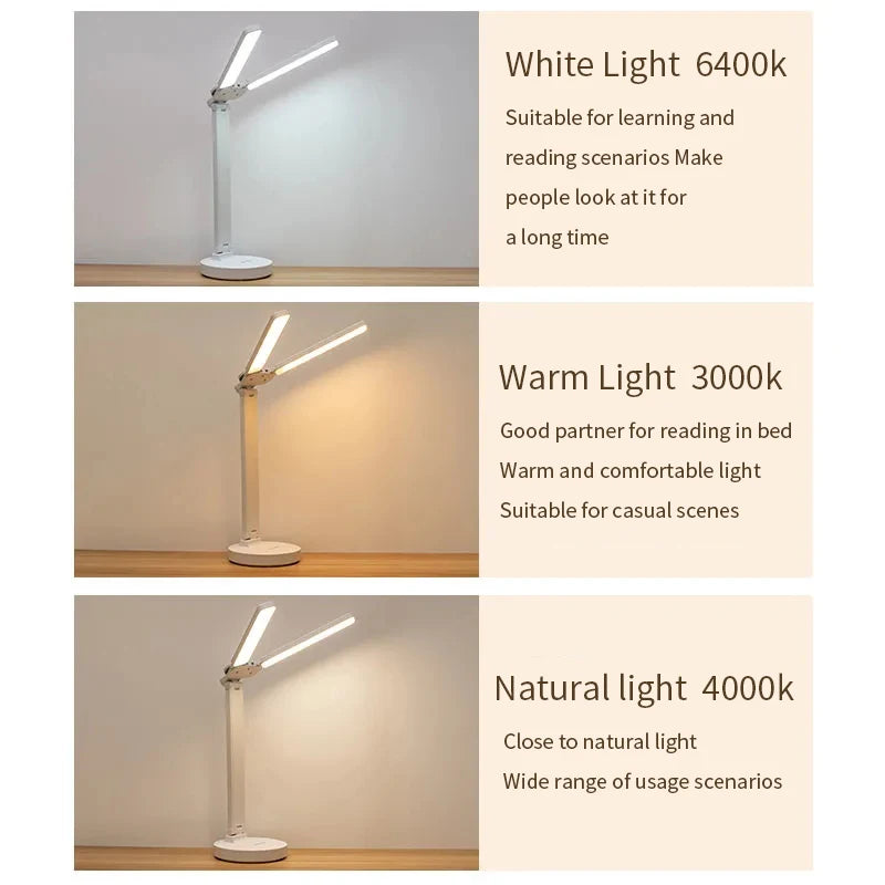 Kalsten | Adjustable Reading Lamp - Rechargeable Dimmable with Phone Table
