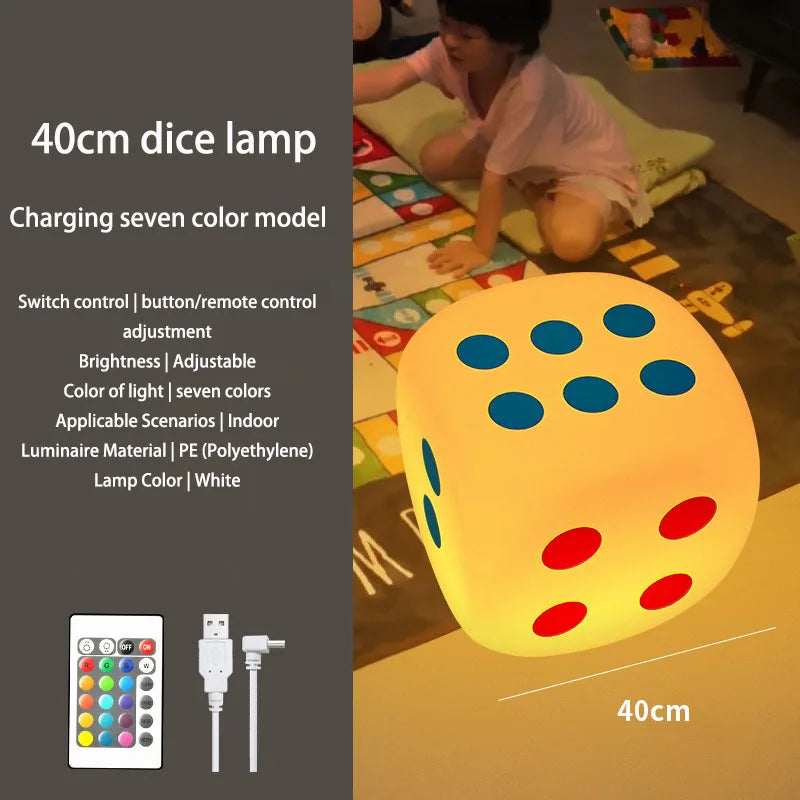 Huge Dice Bedside Atmosphere Floor Table Lamp | Noxord