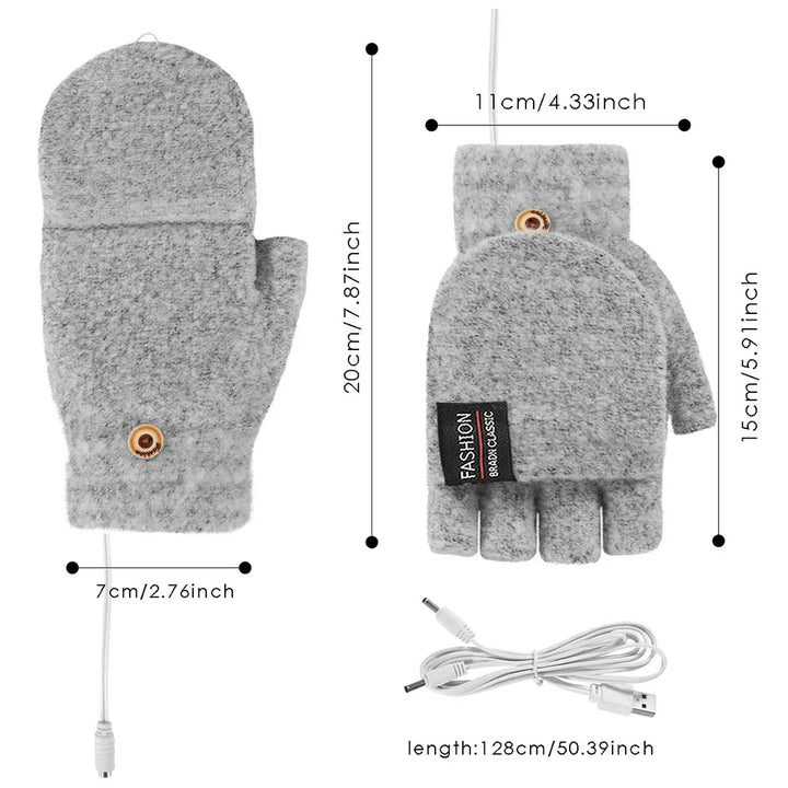 USB Rechargeable Warm Wave Heated Gloves | Kalsten