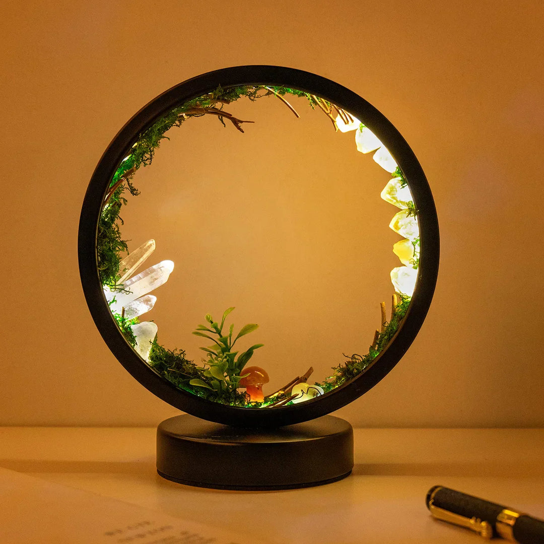 CrystalGlow Luxe Circle Night Lamp | Kalsten
