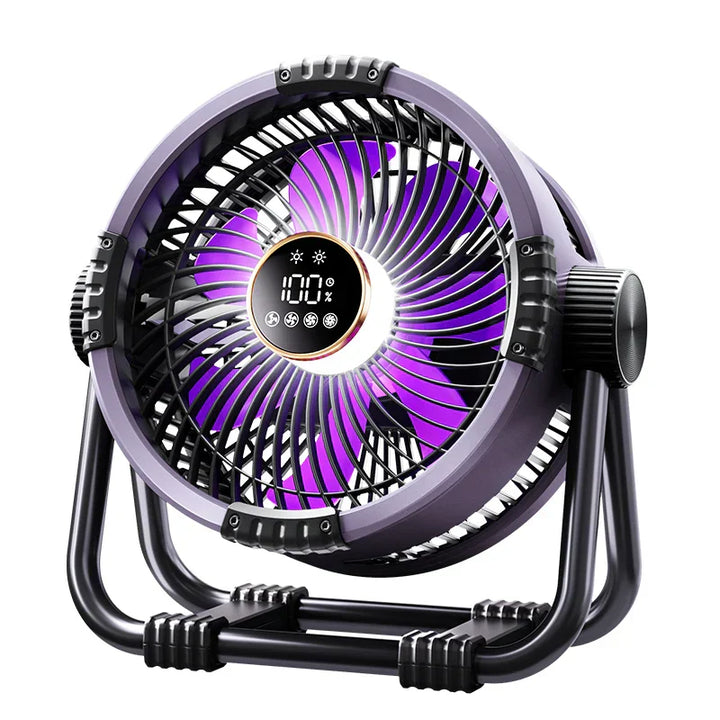 Kalsten | Camping Fan with 20000mAh Battery, LED Light & Remote Control – WindMate