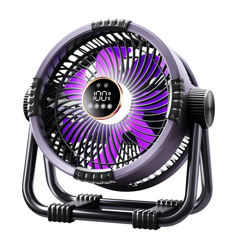 Camping Fan with 20,000mAh Battery, LED Light & Remote Control – WindMate | Kalsten