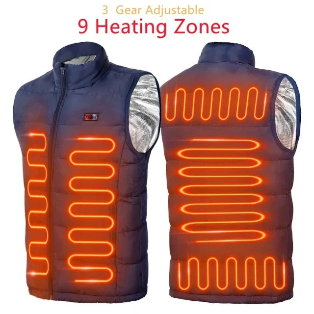 Kalsten | Heated jacket with 9 heating zones | USB heat jacket for women & men | Graphene heating technology for outdoor, camping & sports | ThermoVenture