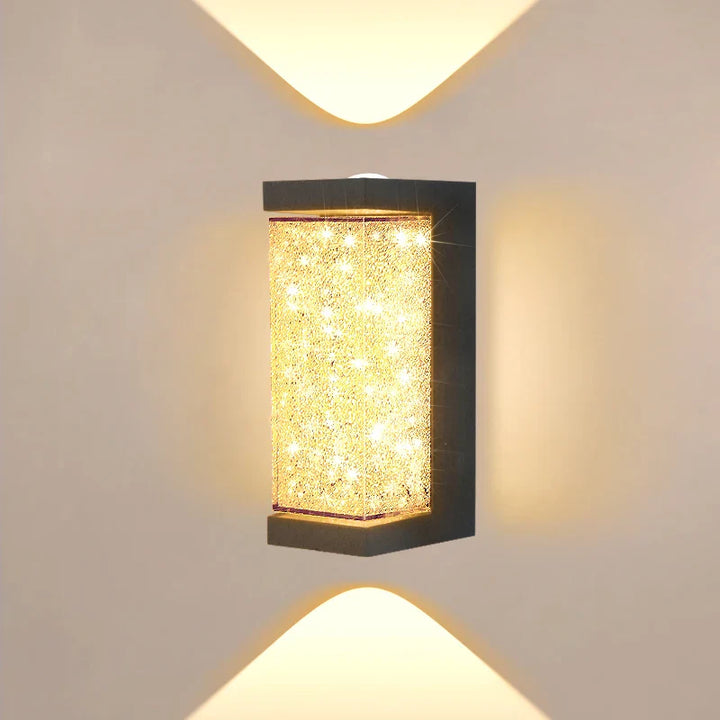Modern Waterproof LED Outdoor Wall Lamp – Crystal Wall Sconce for Garden, Patio, and Doorway Lighting | Kalsten