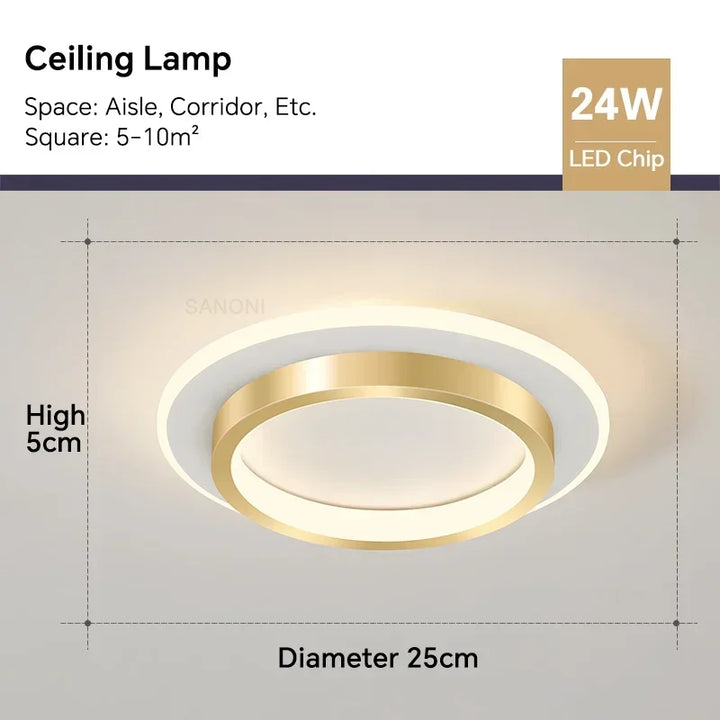 Modern LED Aisle Ceiling Light Chandelier - Indoor Lighting Fixture for Corridor, Stairs, Foyer, Balcony, Bedroom, Bathroom | Kalsten