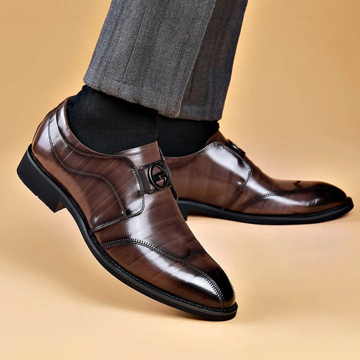 Kalsten | Men's Leather Shoes Stylish Men's Shoes Pointed Oxford Wedding Leather Men's Dress Shoes Gentleman Office Man Shoe