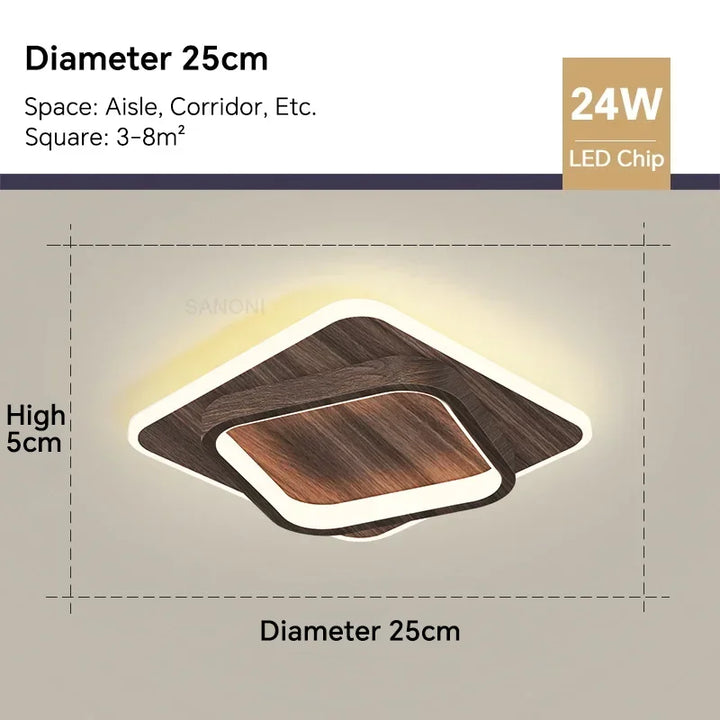 Modern LED Aisle Ceiling Light Chandelier - Indoor Lighting Fixture for Corridor, Stairs, Foyer, Balcony, Bedroom, Bathroom | Kalsten