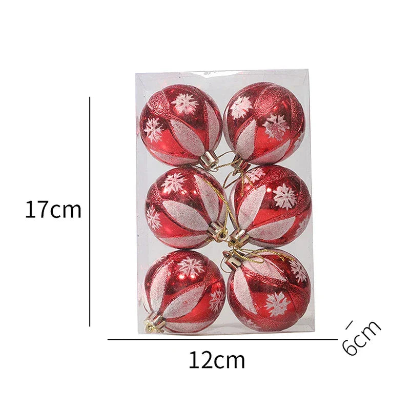 Elegant Snowflake Christmas Baubles Set – High-quality Christmas ornaments in red, white and gold, perfect for festive tree decoration at Christmas | Noxord