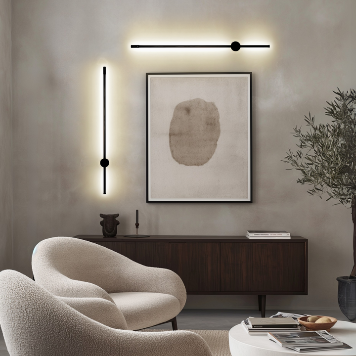 SaberStone | Stylish Black Satin Modern Wall Sconce Light Fixture | Kalsten