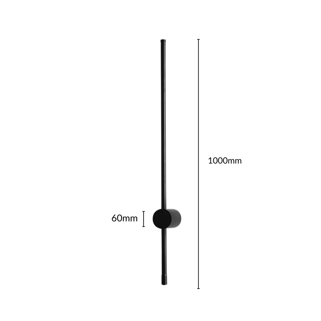 SaberStone | Stylish Black Satin Modern Wall Sconce Light Fixture | Kalsten