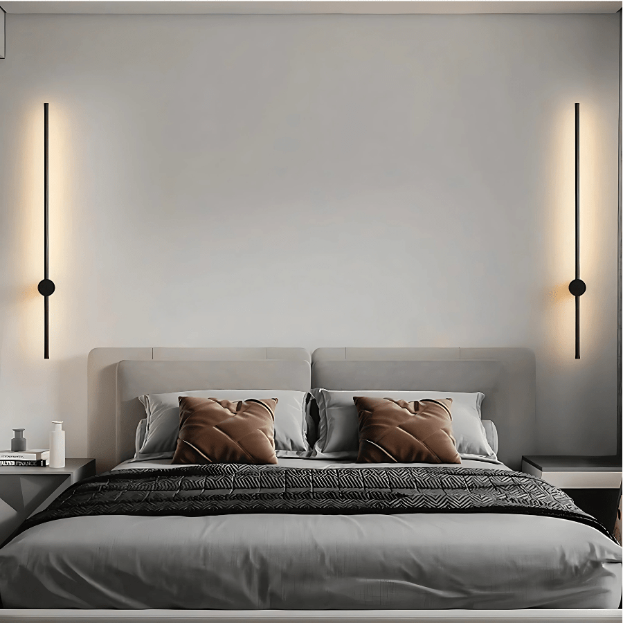 SaberStone | Stylish Black Satin Modern Wall Sconce Light Fixture | Kalsten