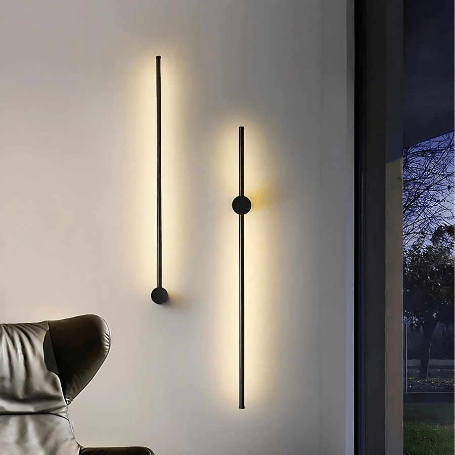 SaberStone | Stylish Black Satin Modern Wall Sconce Light Fixture | Kalsten