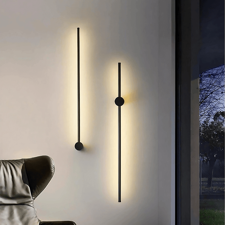 SaberStone | Stylish Black Satin Modern Wall Sconce Light Fixture | Kalsten