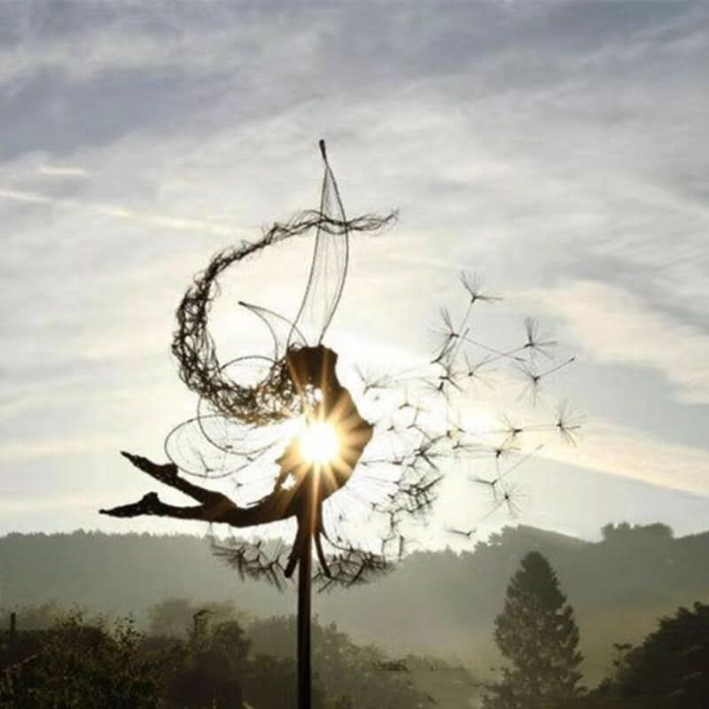 Kalsten | Metal Fairy Garden Sculpture Outdoor Lawn Decor