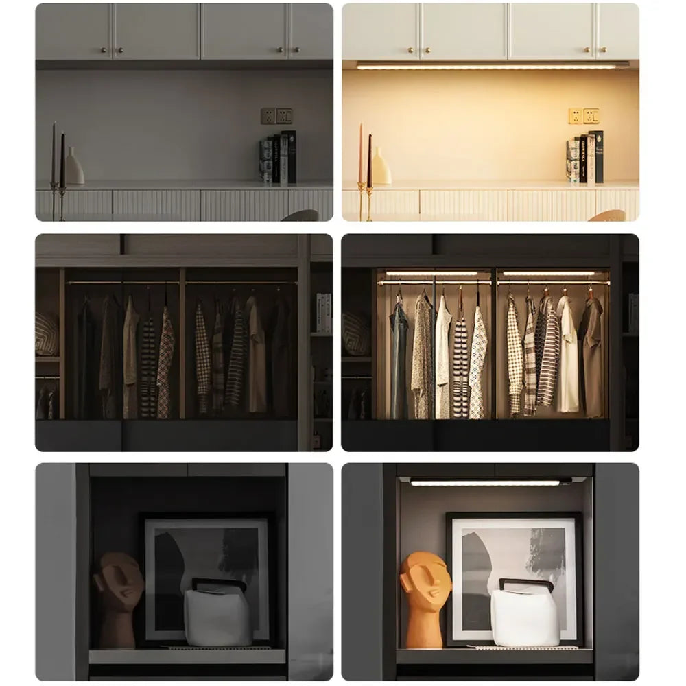 Motion Sensor Night Light – USB Rechargeable Wireless LED Lamp for Kitchen, Bedroom, Closet, and Wardrobe Lighting | Kalsten