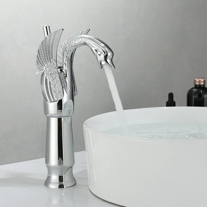 Kalsten | Swan Single Handle Golden Basin Faucet