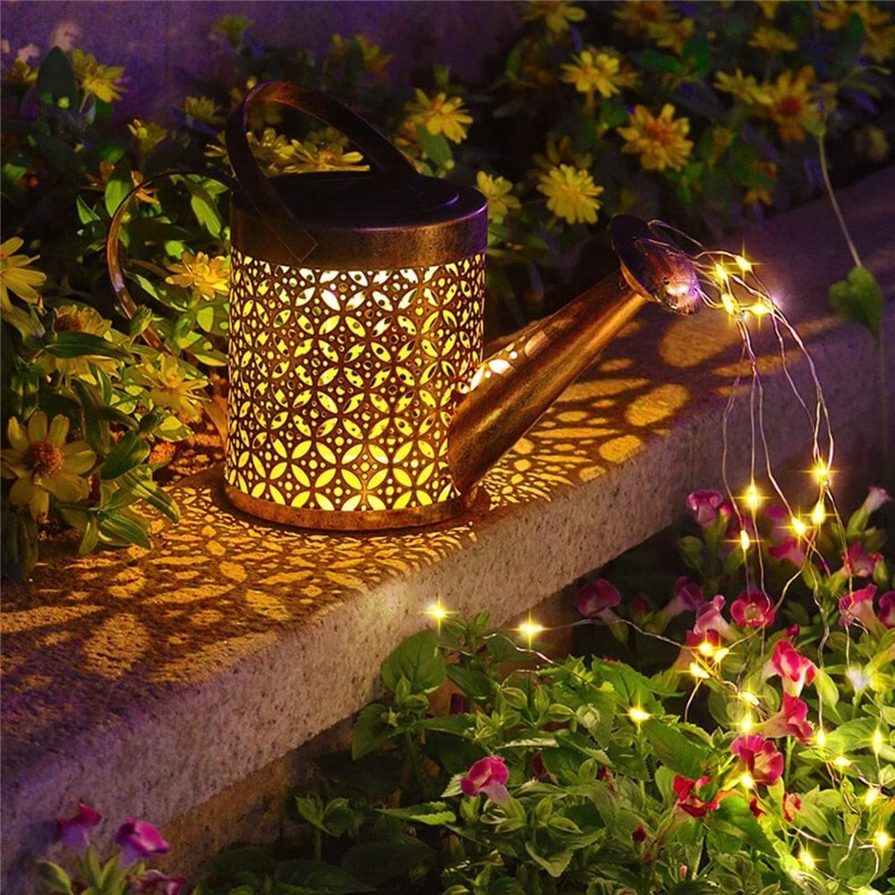 Garden Watering Solar-Powered Can Patio Light | Noxord