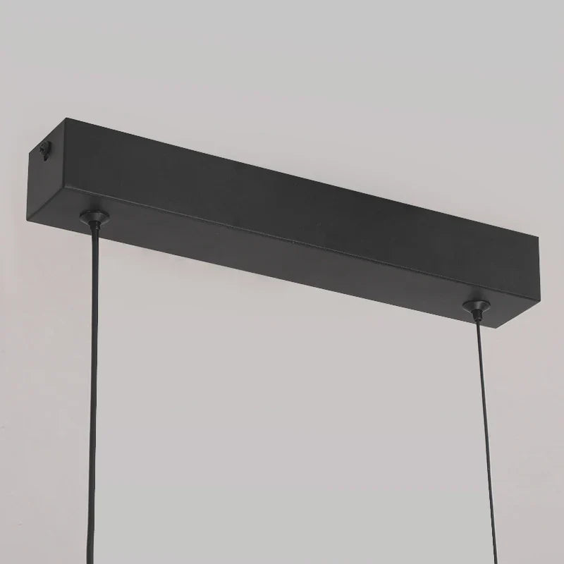 Modern Contemporary LED Dining Room Pendant Light | Sleek Arc Hanging Lamp, Adjustable Brightness | Kalsten