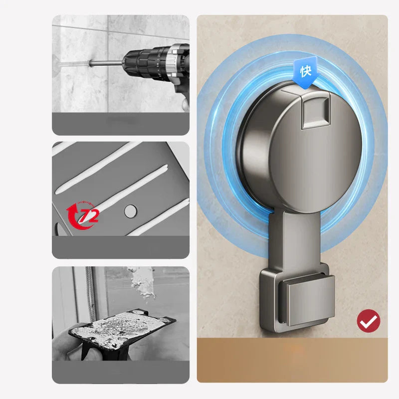 No-Drill Corner Bathroom Organiser