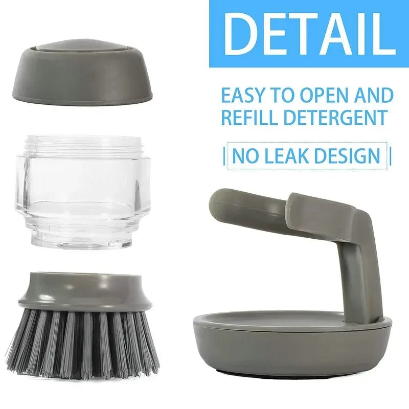 Dish brush with soap dispenser & holder | Eco-friendly plastic | Kalsten