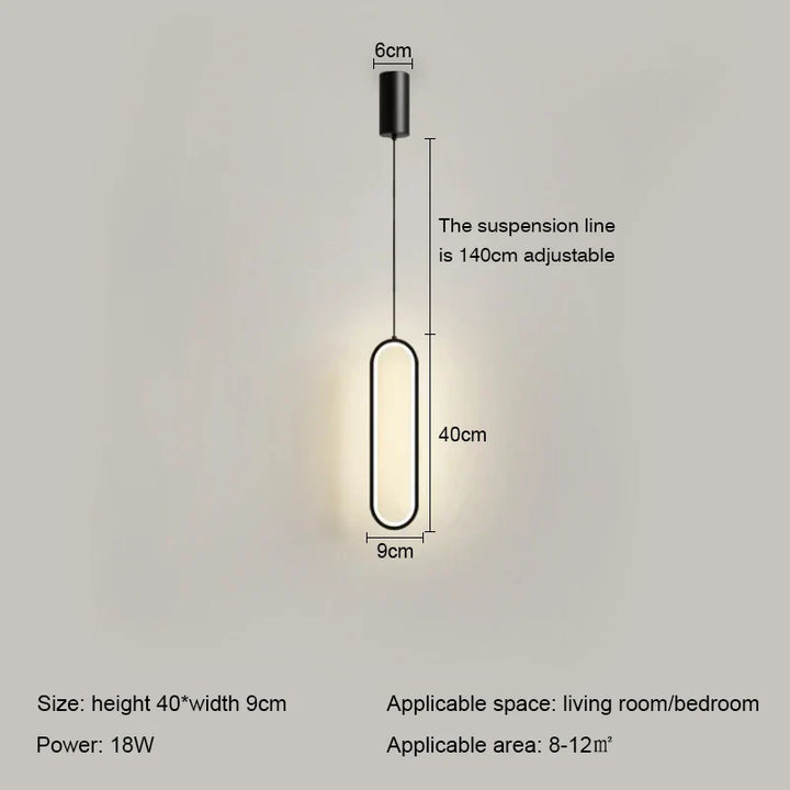 Modern LED Ring Pendant Light | Nordic Luxury Chandelier for Living Room, Bedroom, and Bar | Kalsten