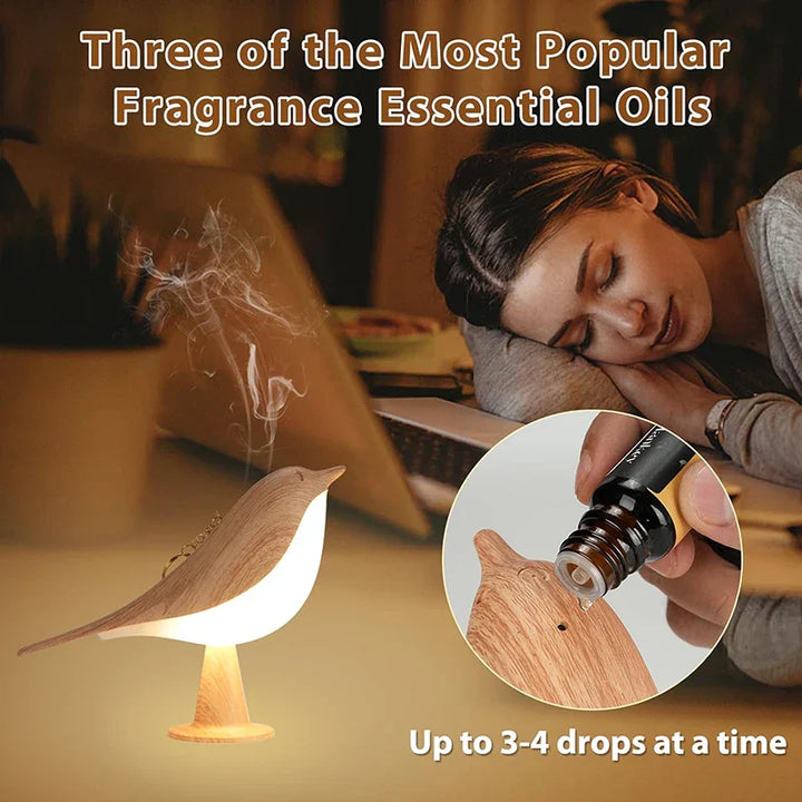 Playful Bird Night Lamp – Touch Control & Adjustable Light Colors Noxord