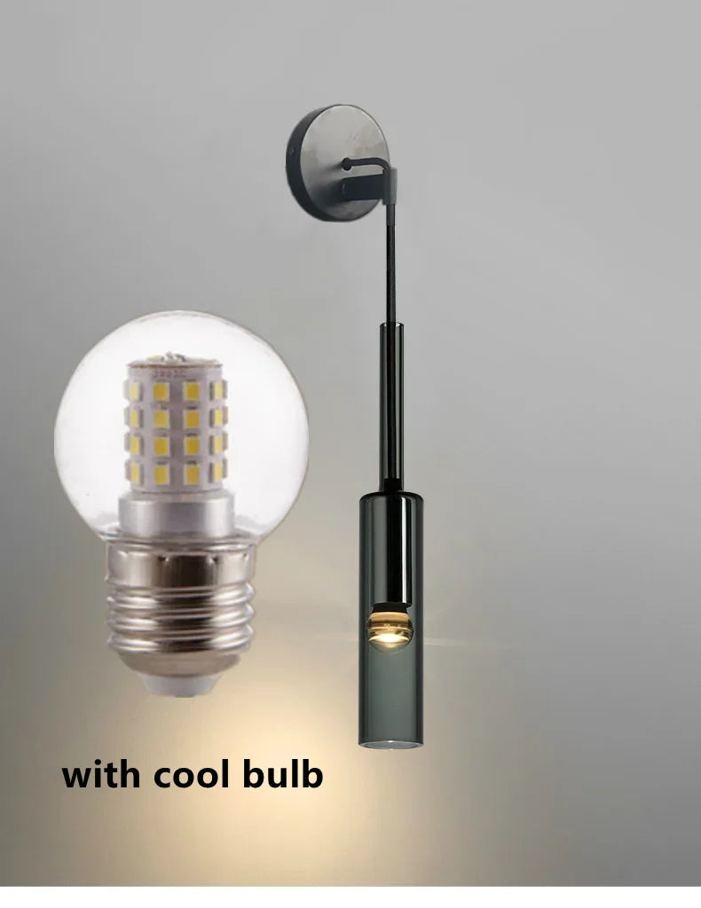 Modern LED Wall Lamp – Stained Glass and Iron Fixture for Living Room, Bedroom, Kitchen, and Bathroom – Stylish Wall Mounted Lighting for Home Decoration | Kalsten