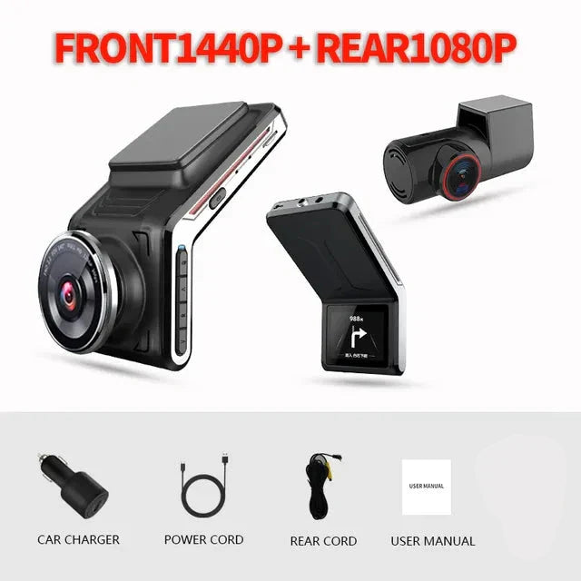 Kalsten | 4K Dual Dash Cam Front and Rear – F1.8 Lens, Night Vision & 24/7 Parking Mode | DriveCam