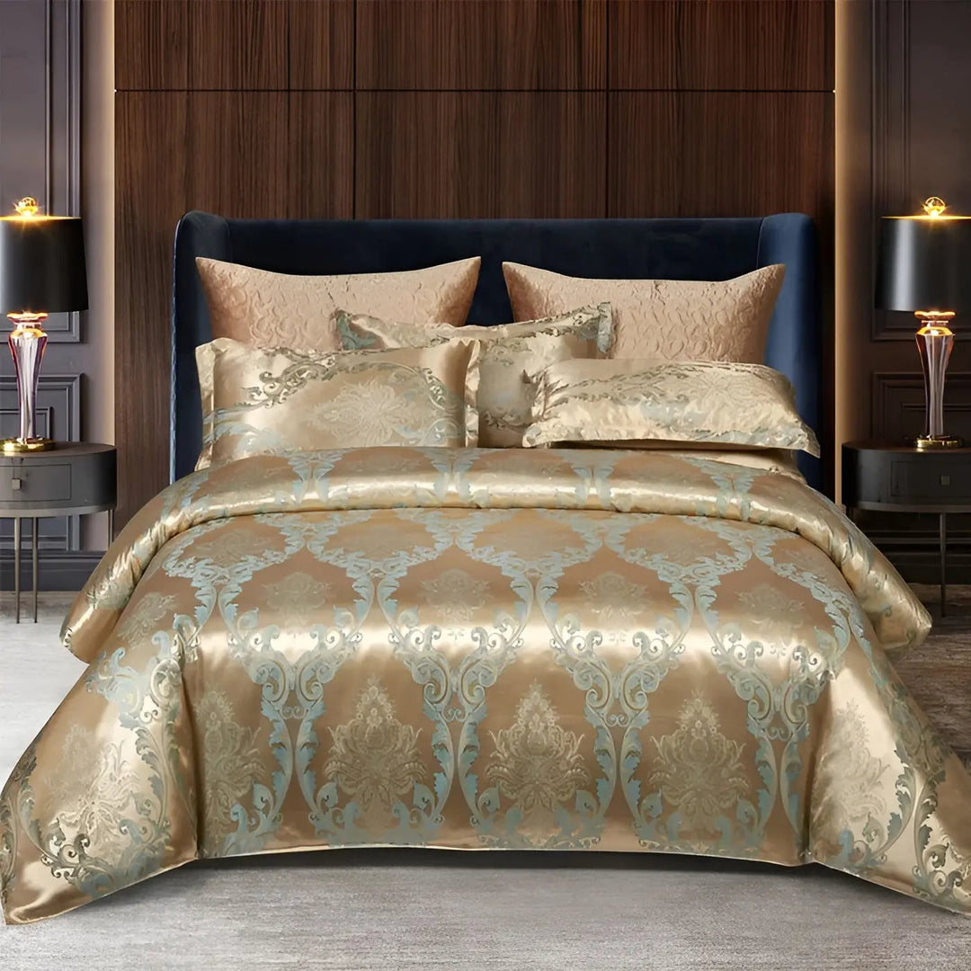 Kalsten | Chic Satin Jacquard Duvet Cover for Luxury Bedroom