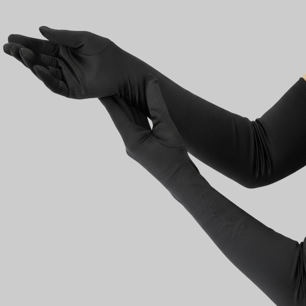 Kalsten | Satin Opera Gloves Women Long Elbow Length Costume