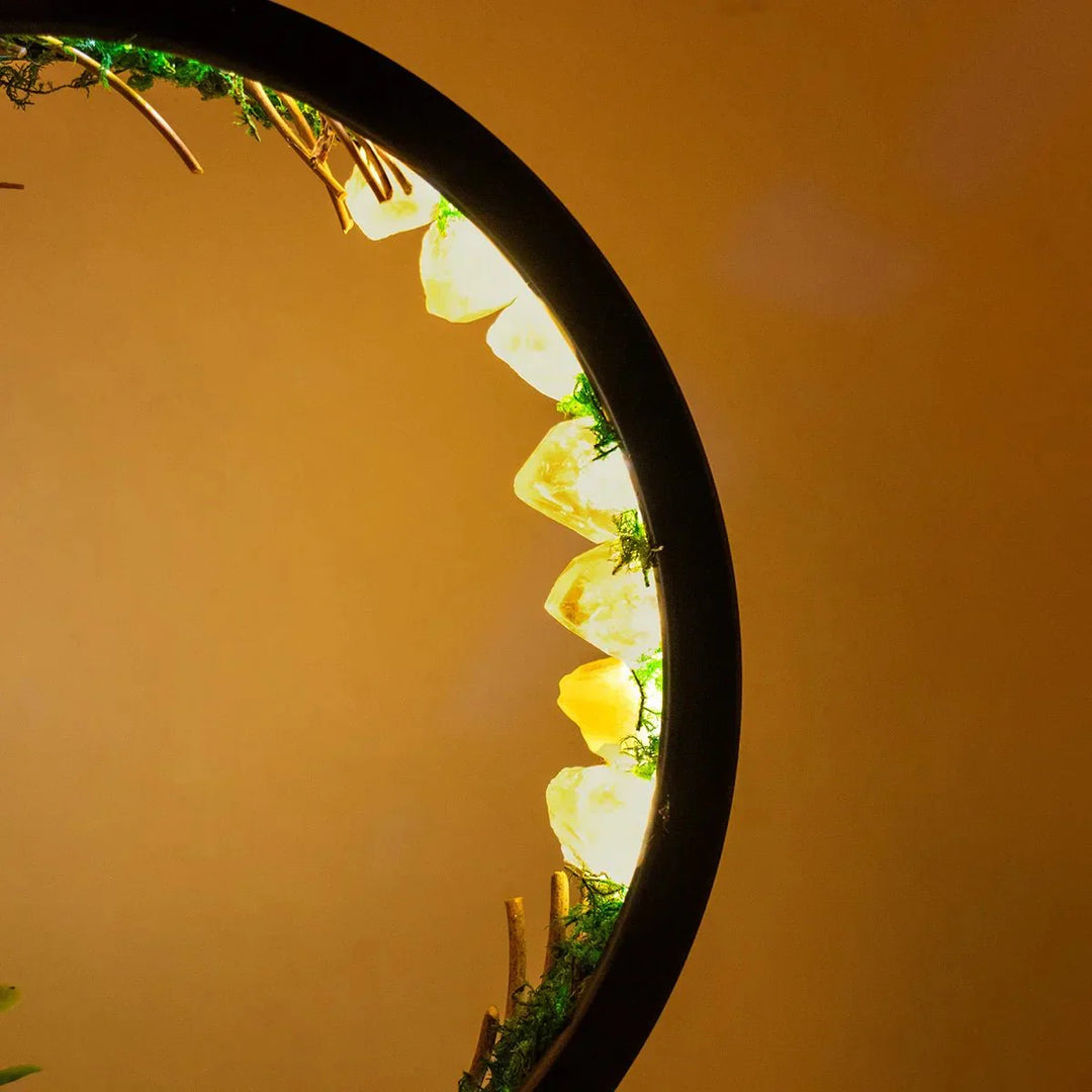 elegant - Round Frame - Green Crystals - Chic Decoration | Kalsten