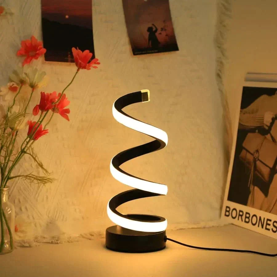 Spiral LED Table Lamp – Modern Adjustable Light | Kalsten