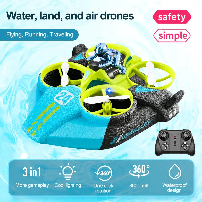 Kalsten | RC 3 in 1 Sea Land And Air Flying Boat Car Toy