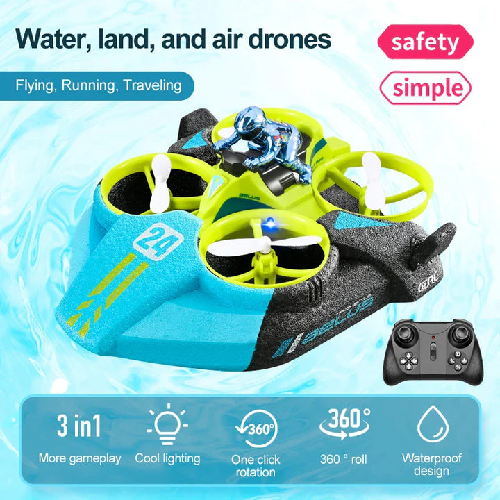 Kalsten | RC 3 in 1 Sea Land And Air Flying Boat Car Toy