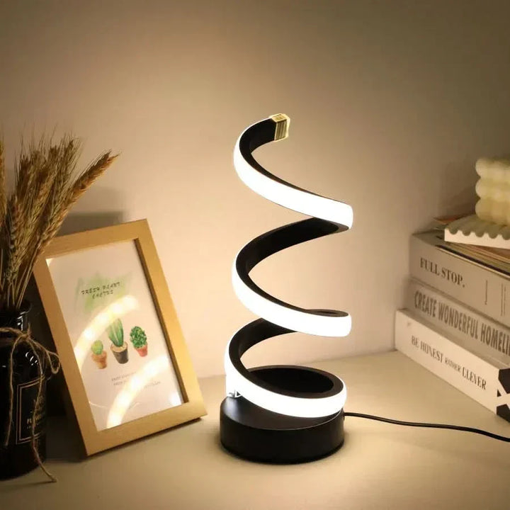 Spiral LED Table Lamp – Modern Adjustable Light | Kalsten