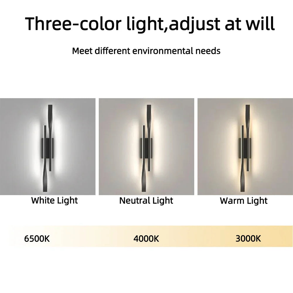 Modern LED Long Strip Wall Lamp – Luxury Creative Bedside & Living Room Light, Simple Nordic Design for Bedroom, TV Wall, and Interior Decoration | Kalsten