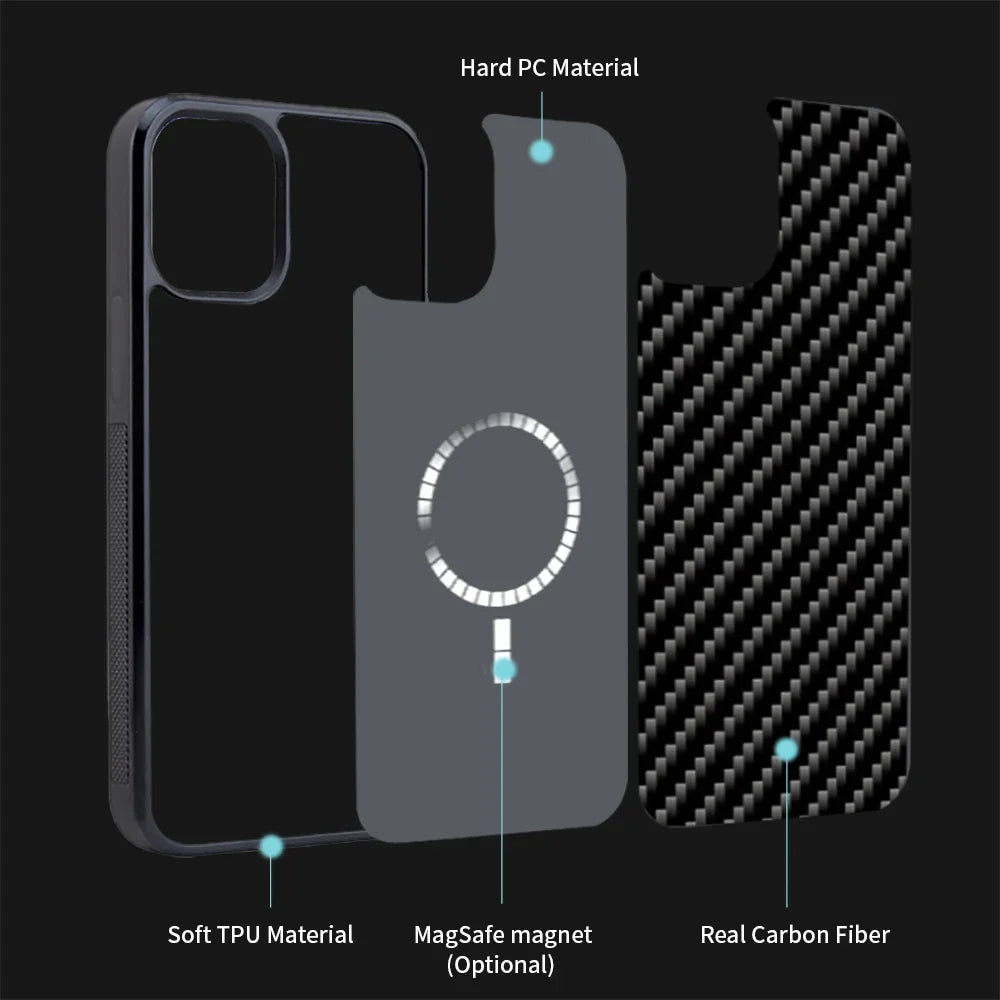 Kalsten | Magsafe Carbon Fiber Shockproof iPhone Case