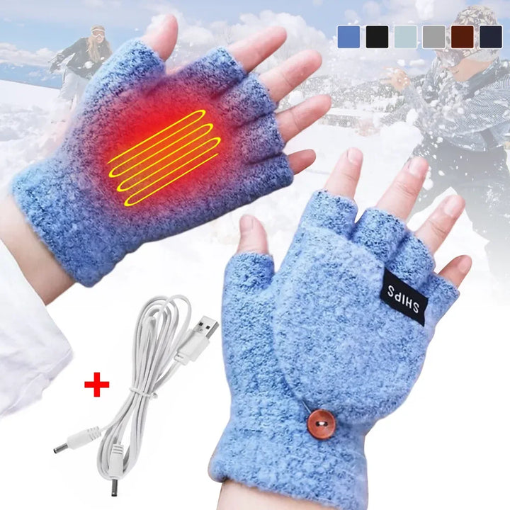 USB Rechargeable Warm Wave Heated Gloves | Kalsten