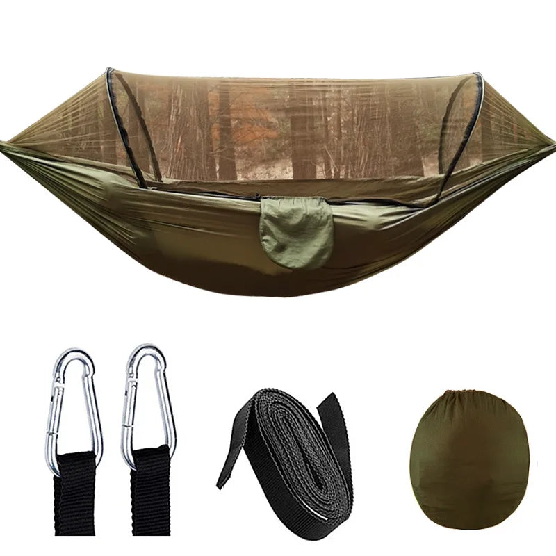 Outdoor Hammock with Mosquito Net (200kg Capacity)