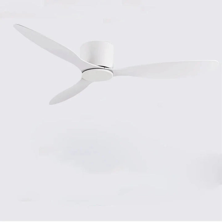 42-52 Inch Ceiling Fans with DC Motor — Remote Control Low Floor Cooling Fans, No Light, White Wood & Black Options | Kalsten