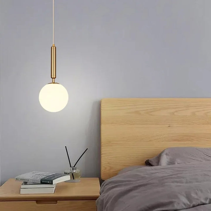 Modern Luxurious LED Pendant Light – Gold Ball Lampshade Hanging Light Fixture for Dining, Living Room, and Bedroom Décor | Kalsten