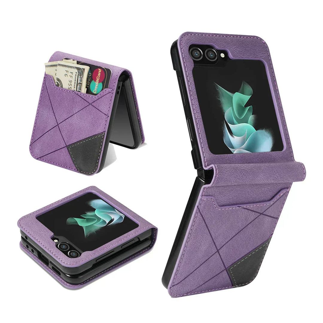 Leather Wallet Case for Galaxy Z Flip