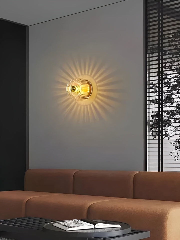 ScandiElegance Wall Lamp – Modern Glass Lighting with Bauhaus Charm Noxord