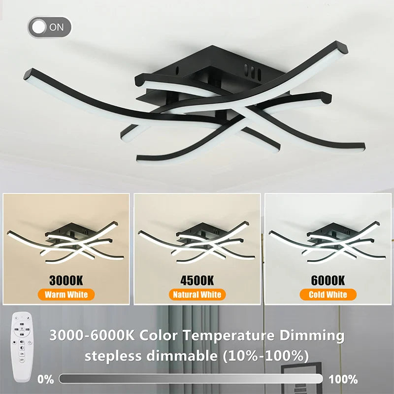 Modern LED Ceiling Lamp for Living Room, Dining Room, Bedroom, and Balcony | Kalsten