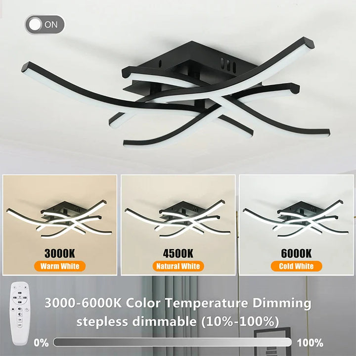 Modern LED Ceiling Lamp for Living Room, Dining Room, Bedroom, and Balcony | Kalsten